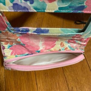Floral Clutch Bag - Pink and Cream